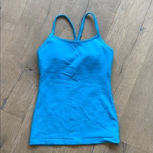 lululemon blue power y tank